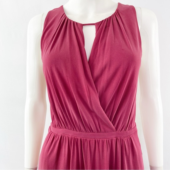 Moulinette Soeurs Berry Red Sleeveless TERRA Draped Maxi Dress Size S - Picture 3 of 9